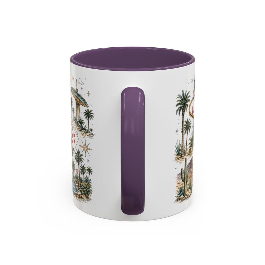 Las Vegas Coffee Mug | United States Travel Souvenir | Vintage Illustrated City Gift | 11 oz 15 oz Accent Mug