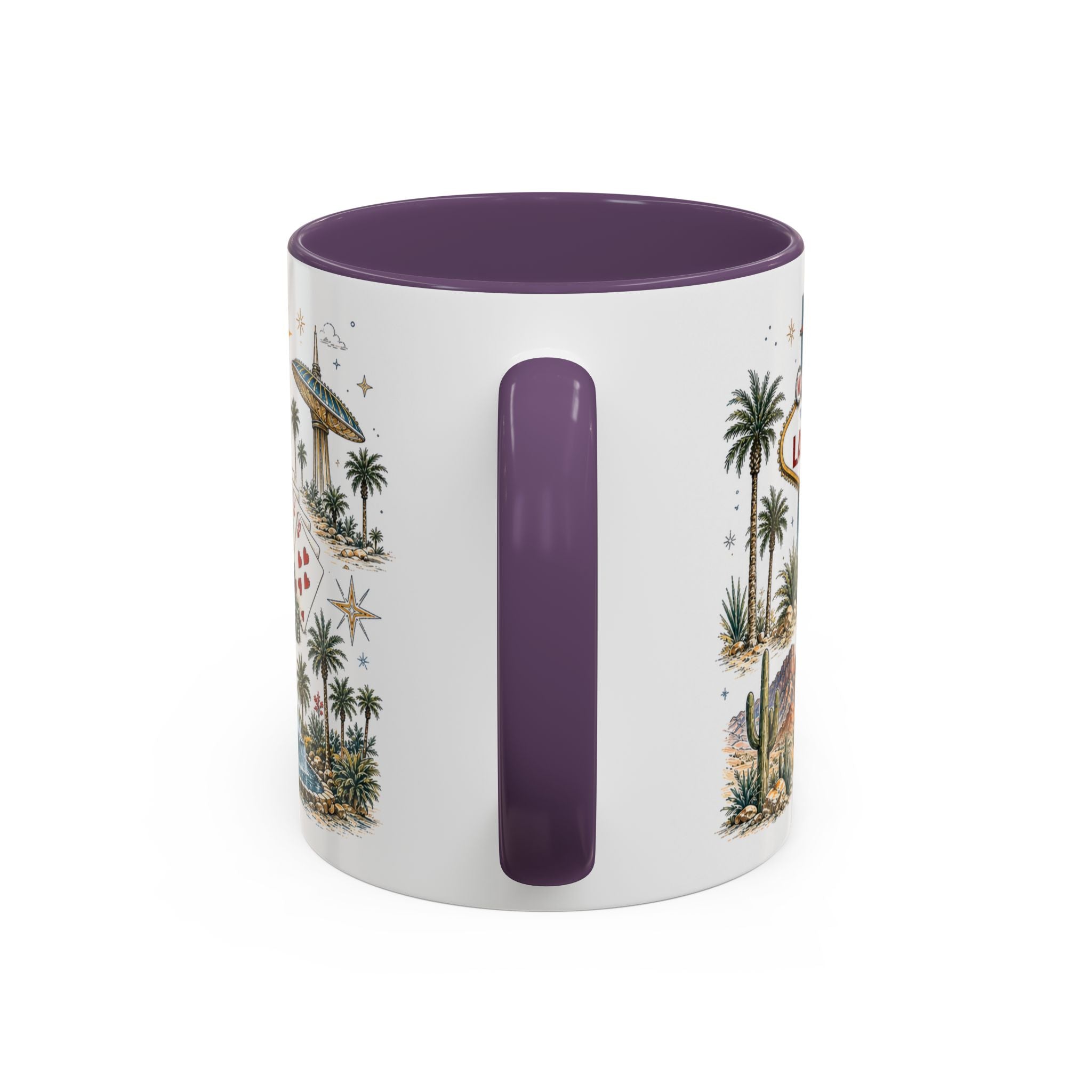 Las Vegas Coffee Mug | United States Travel Souvenir | Vintage Illustrated City Gift | 11 oz 15 oz Accent Mug