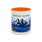 Lofoten Islands Coffee Mug | Travel Destination Souvenir Gift | Accent Color Ceramic 11oz 15oz
