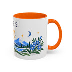 Aries Zodiac Coffee Mug | Ram and Floral Design | Astrology Birthday Gift | 11 oz 15 oz Ceramic Accent Mug