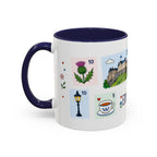 Edinburgh Coffee Mug | Postage Stamp Collage Mug | Travel Souvenir Accent Cup 11oz 15oz