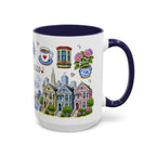 San Francisco Illustrated Travel Mug | City Souvenir Accent Coffee Mug | 11oz 15oz Ceramic Cup
