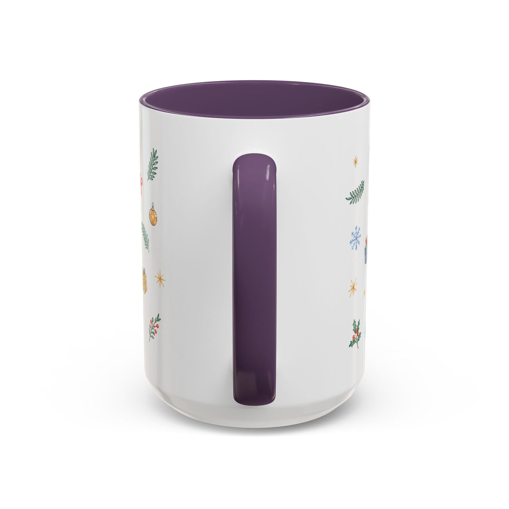 Angkor Christmas Mug | Watercolor Travel Souvenir | Holiday Gift | Accent Ceramic Coffee Cup 11oz 15oz