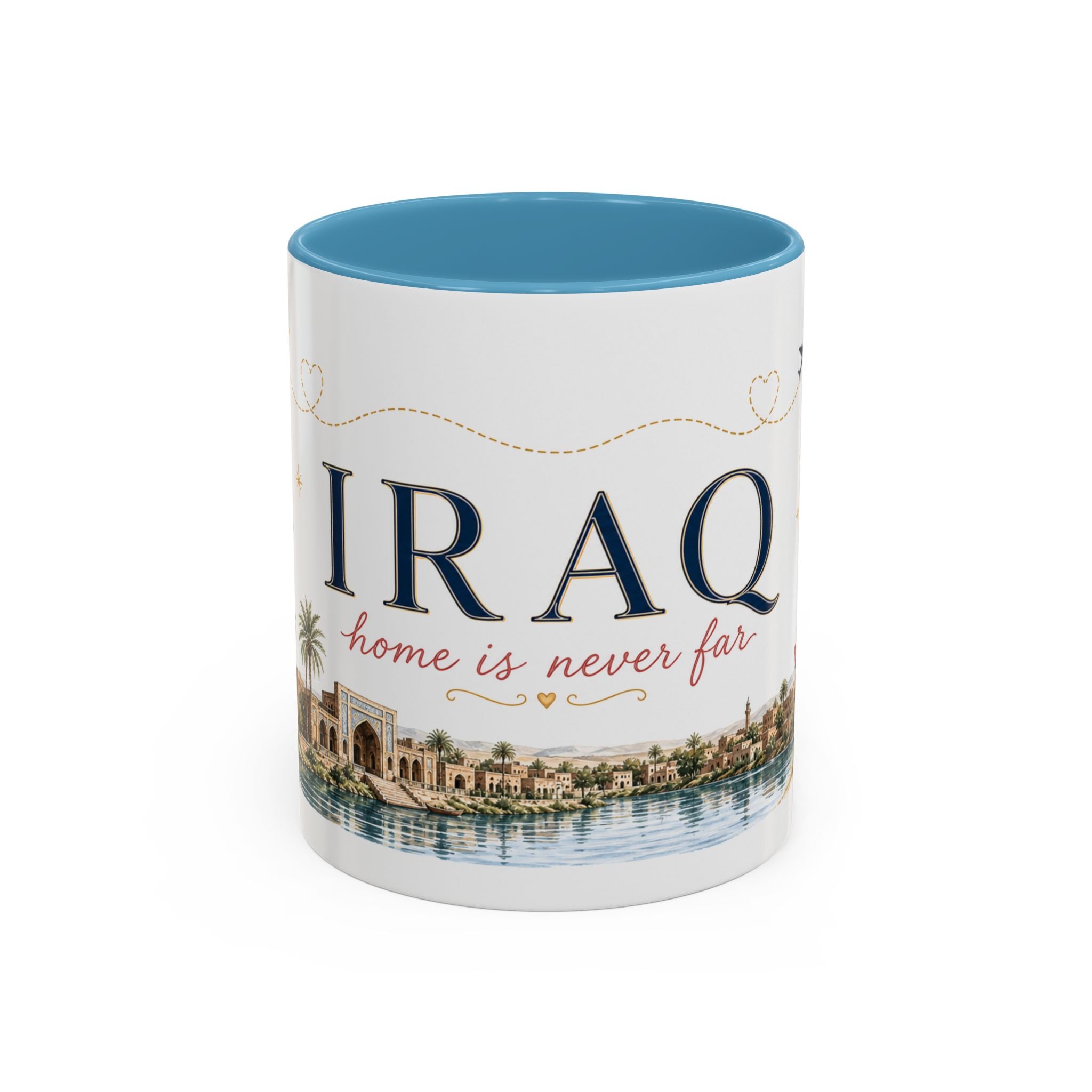 Iraq Home Country Mug | Moving Away Gift | Long Distance Friendship | 11 oz 15 oz Accent Mug