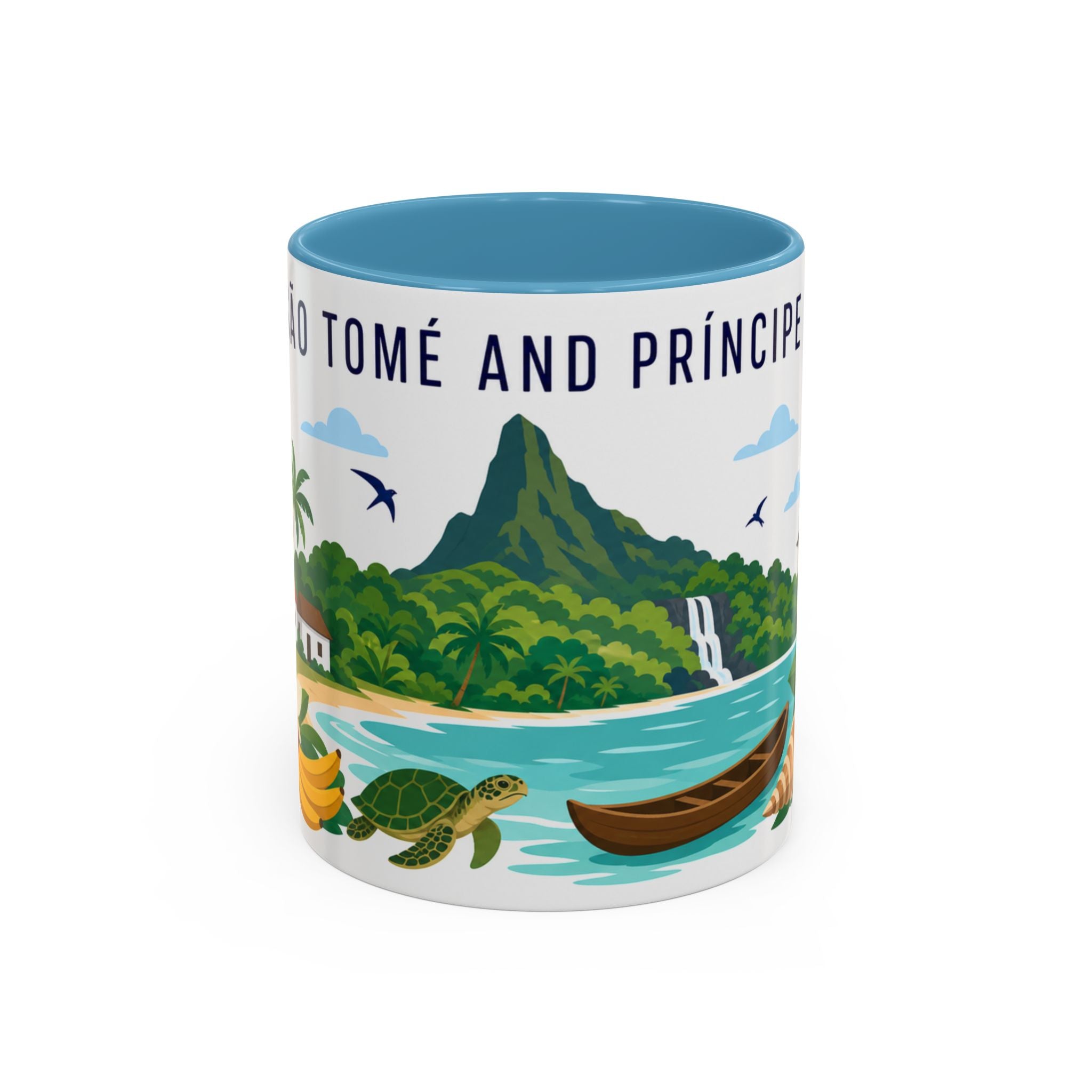 São Tomé and Príncipe Coffee Mug | Travel Souvenir Accent Mug | Country Gift Ceramic Cup 11oz 15oz