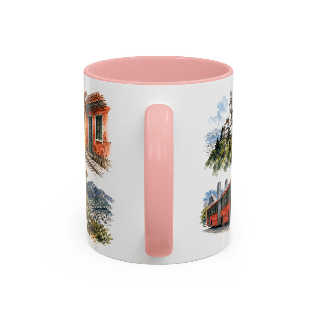 Bogota Coffee Mug | Colombia Travel Souvenir | Vintage Illustrated City Gift | 11 oz 15 oz Accent Mug