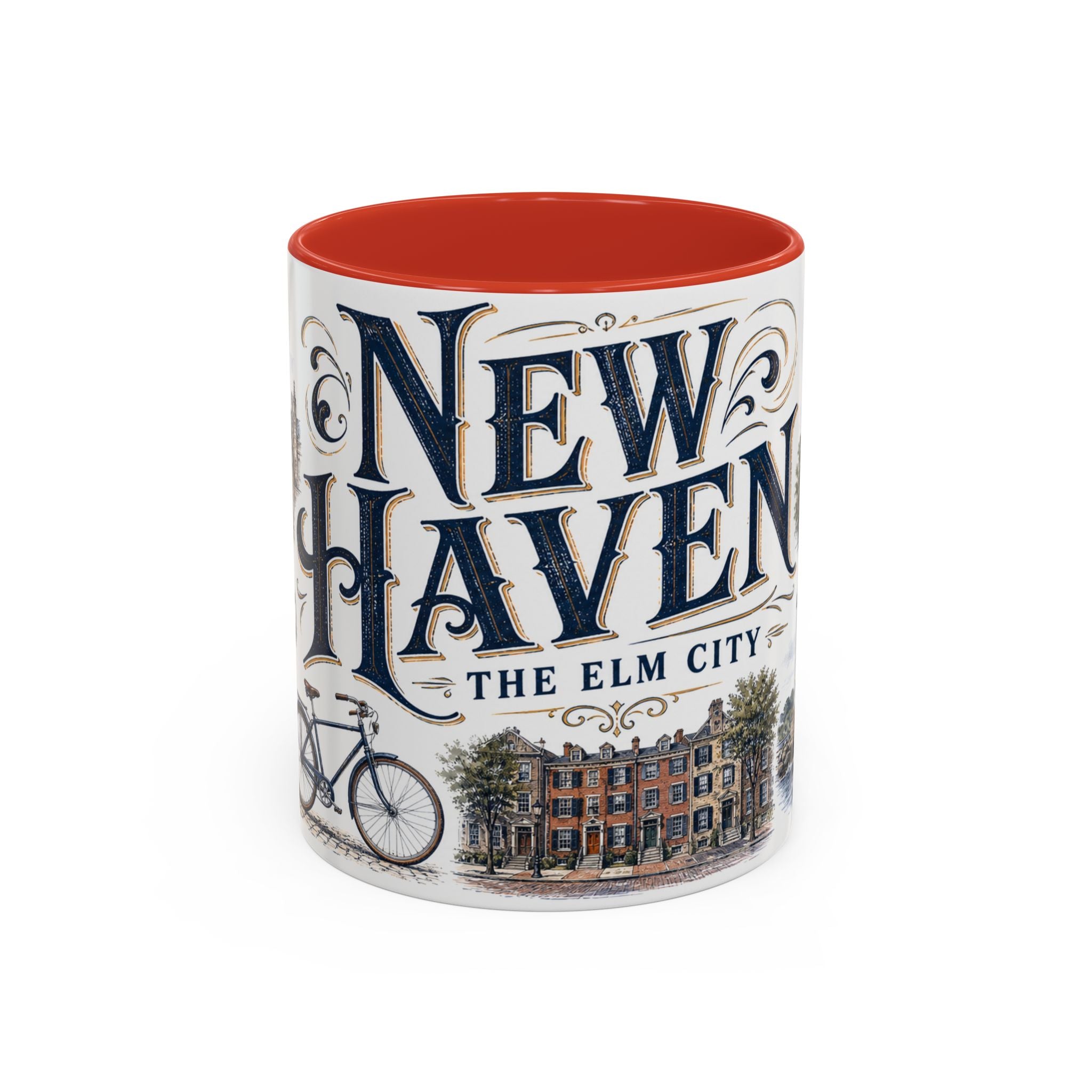 New Haven Coffee Mug | United States Travel Souvenir | Vintage Illustrated City Gift | 11 oz 15 oz Accent Mug