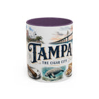 Tampa Coffee Mug | United States Travel Souvenir | Vintage Illustrated City Gift | 11 oz 15 oz Accent Mug