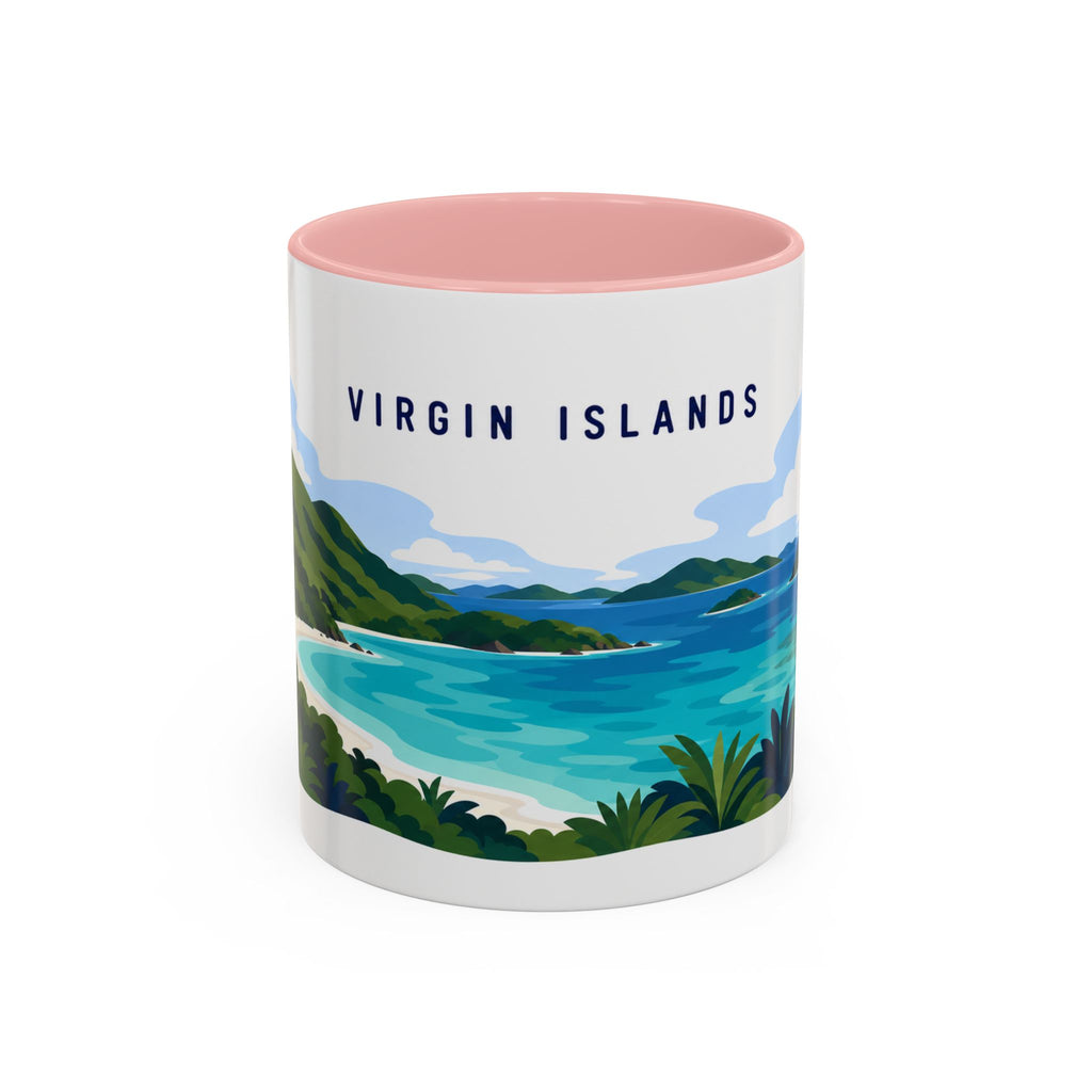 Virgin Islands National Park Coffee Mug | Solid Color Block Park Souvenir | 11oz 15oz Accent Mug