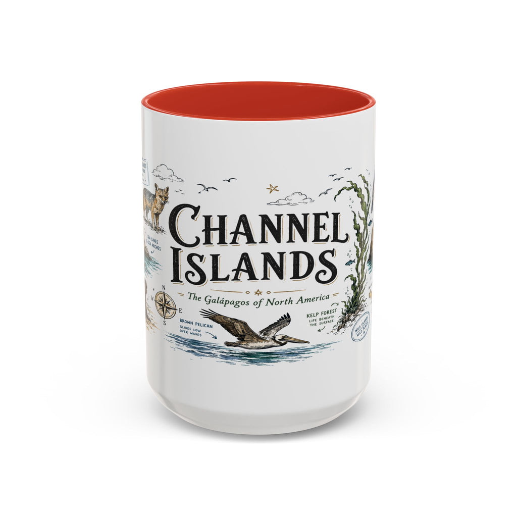 Channel Islands National Park Coffee Mug | California Island Wildlife Marine Gift | Accent Color Ceramic 11oz 15oz