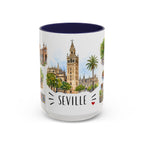 Seville Illustrated Travel Mug | City Souvenir Accent Coffee Mug | 11oz 15oz Ceramic Cup