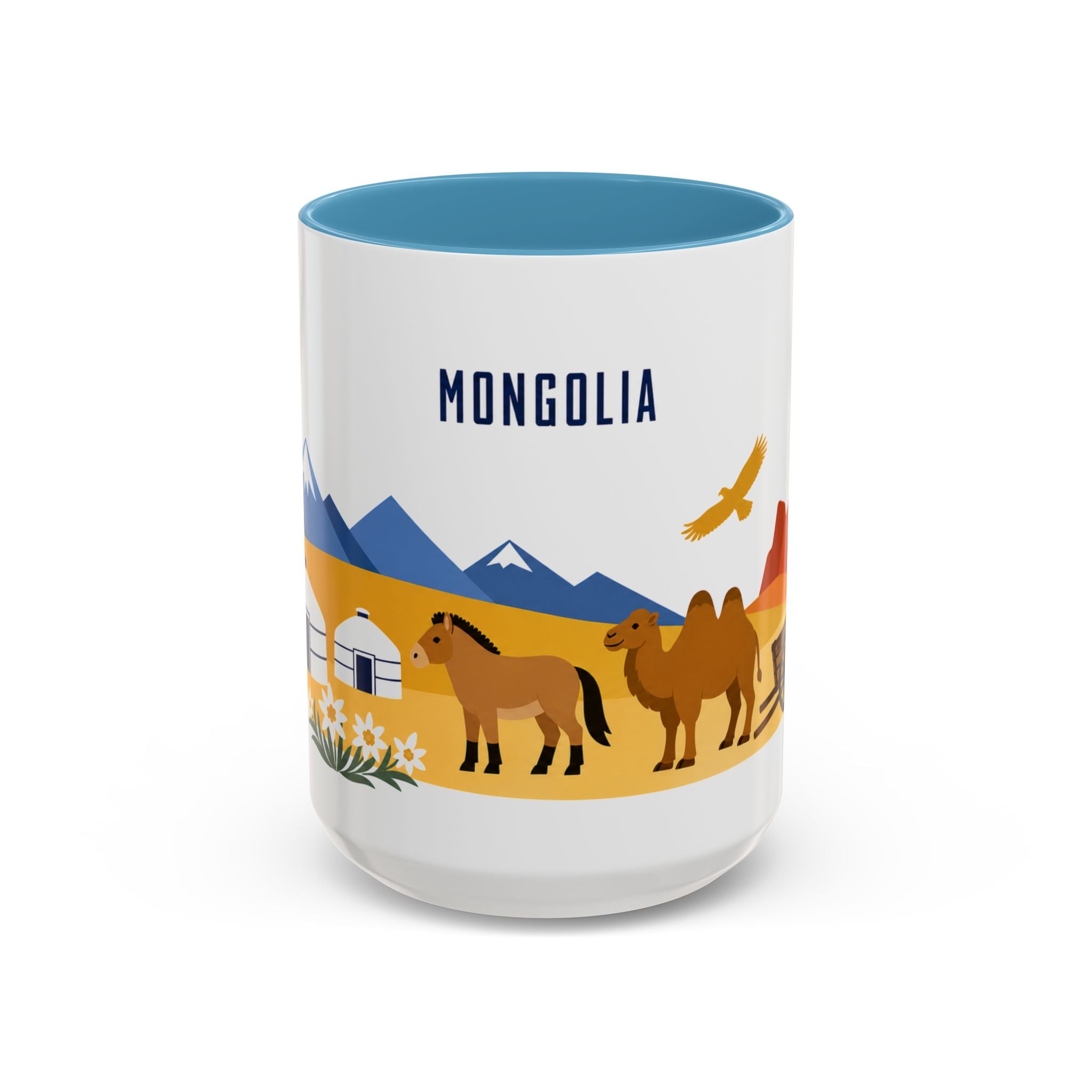 Mongolia Coffee Mug | Travel Souvenir Accent Mug | Country Gift Ceramic Cup 11oz 15oz