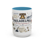 Philadelphia Coffee Mug | Pennsylvania Souvenir City Gift | Accent Color Ceramic 11oz 15oz