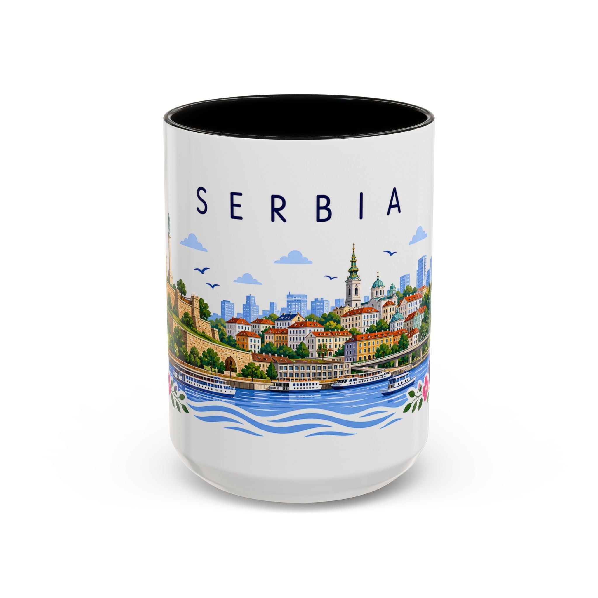 Serbia Coffee Mug | Travel Souvenir Accent Mug | Place Gift Ceramic Cup 11oz 15oz