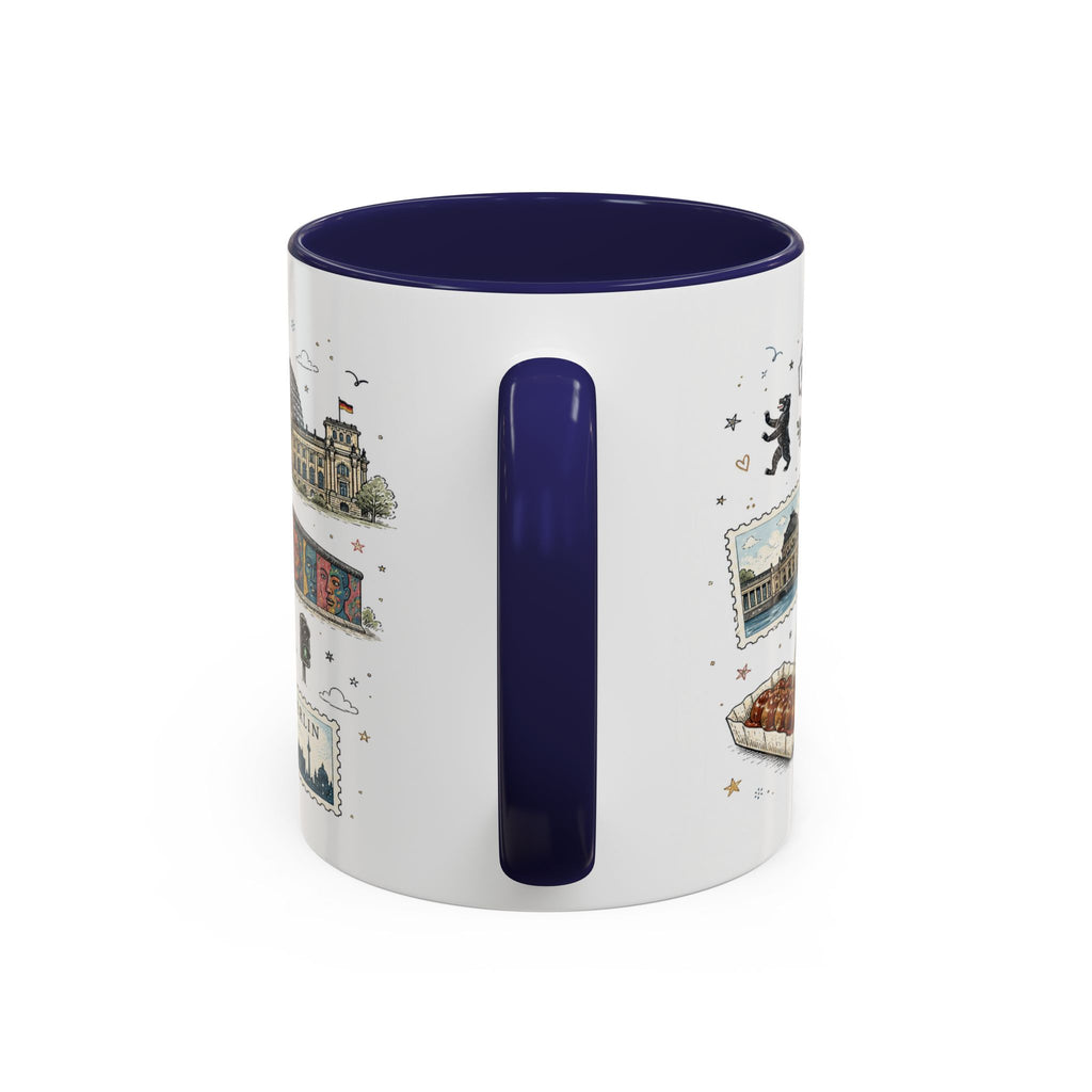 Berlin Coffee Mug | Germany Souvenir Travel Gift | Accent Color Ceramic 11oz 15oz