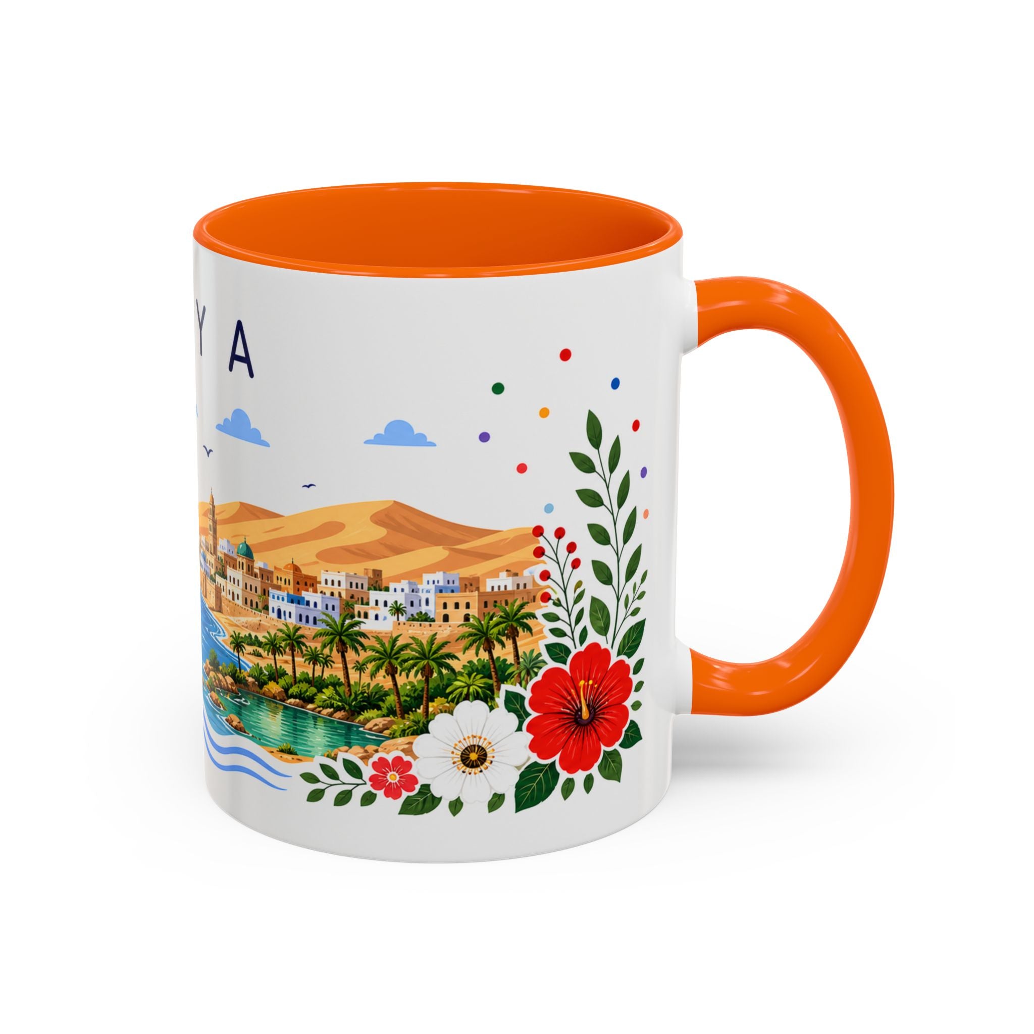 Libya Coffee Mug | Travel Souvenir Accent Mug | Place Gift Ceramic Cup 11oz 15oz