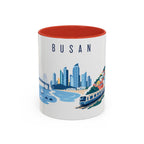 Busan Coffee Mug | South Korea Travel Souvenir | Porcelain Decal City Gift | 11oz 15oz Accent Mug