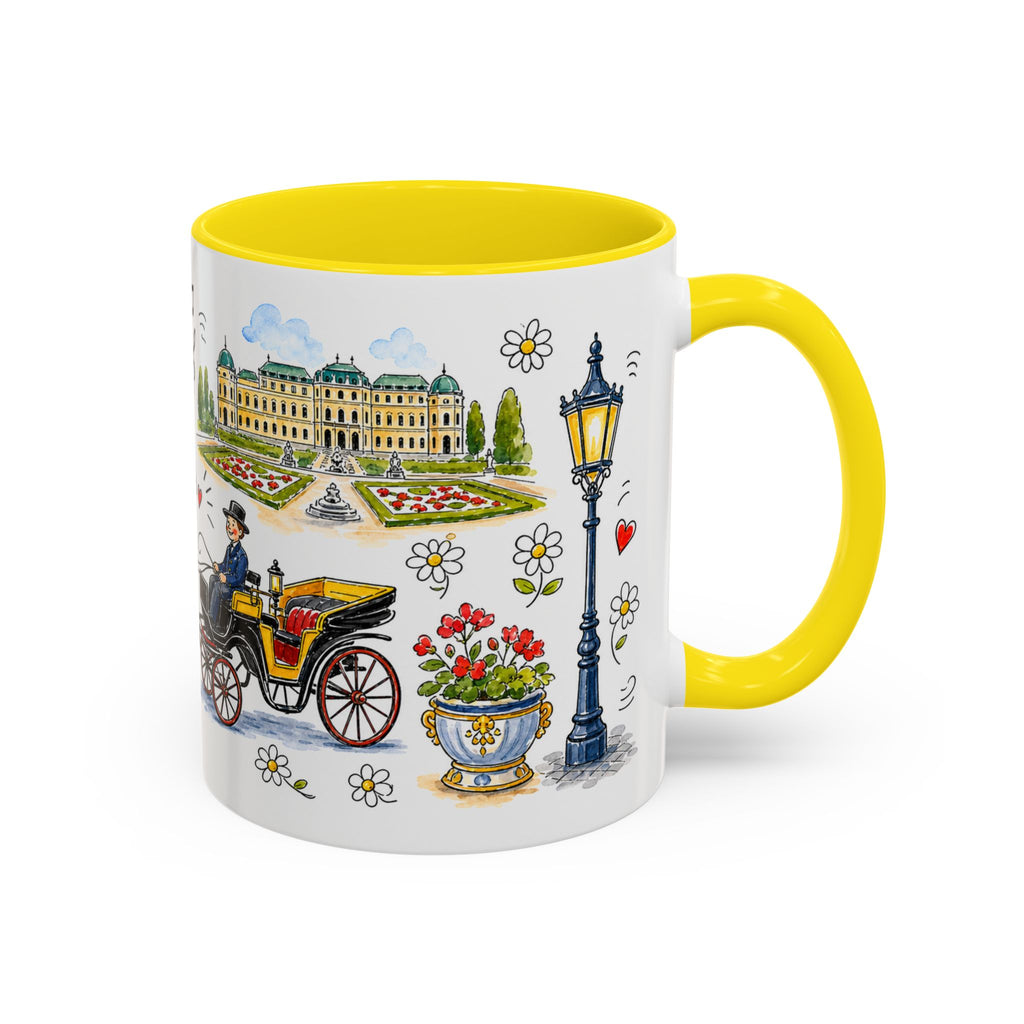 Vienna Travel Mug | European City Souvenir Accent Coffee Mug | 11oz 15oz Ceramic Cup