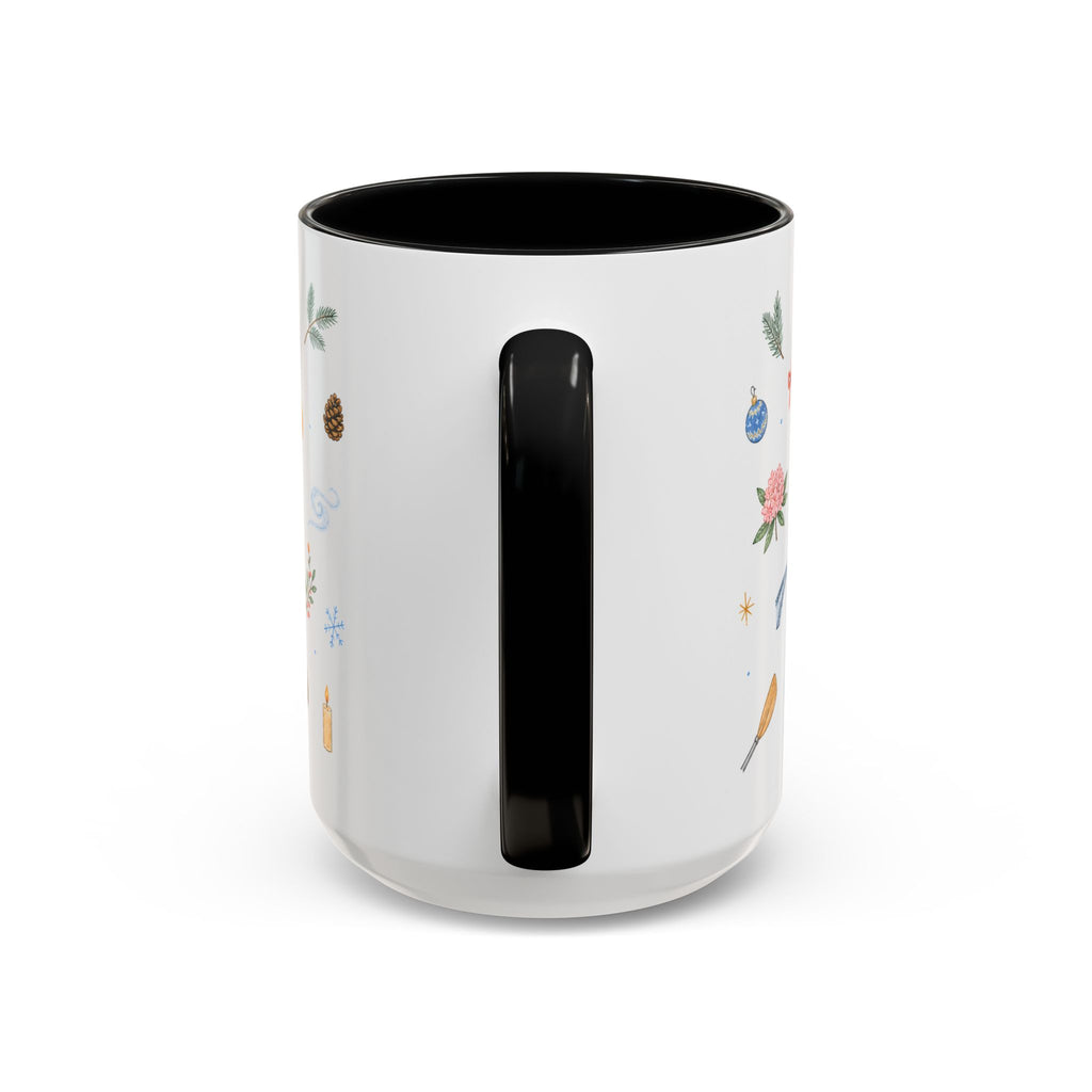 New River Gorge National Park Christmas Mug | Watercolor Travel Souvenir | Holiday Gift | Accent Ceramic Coffee Cup 11oz 15oz