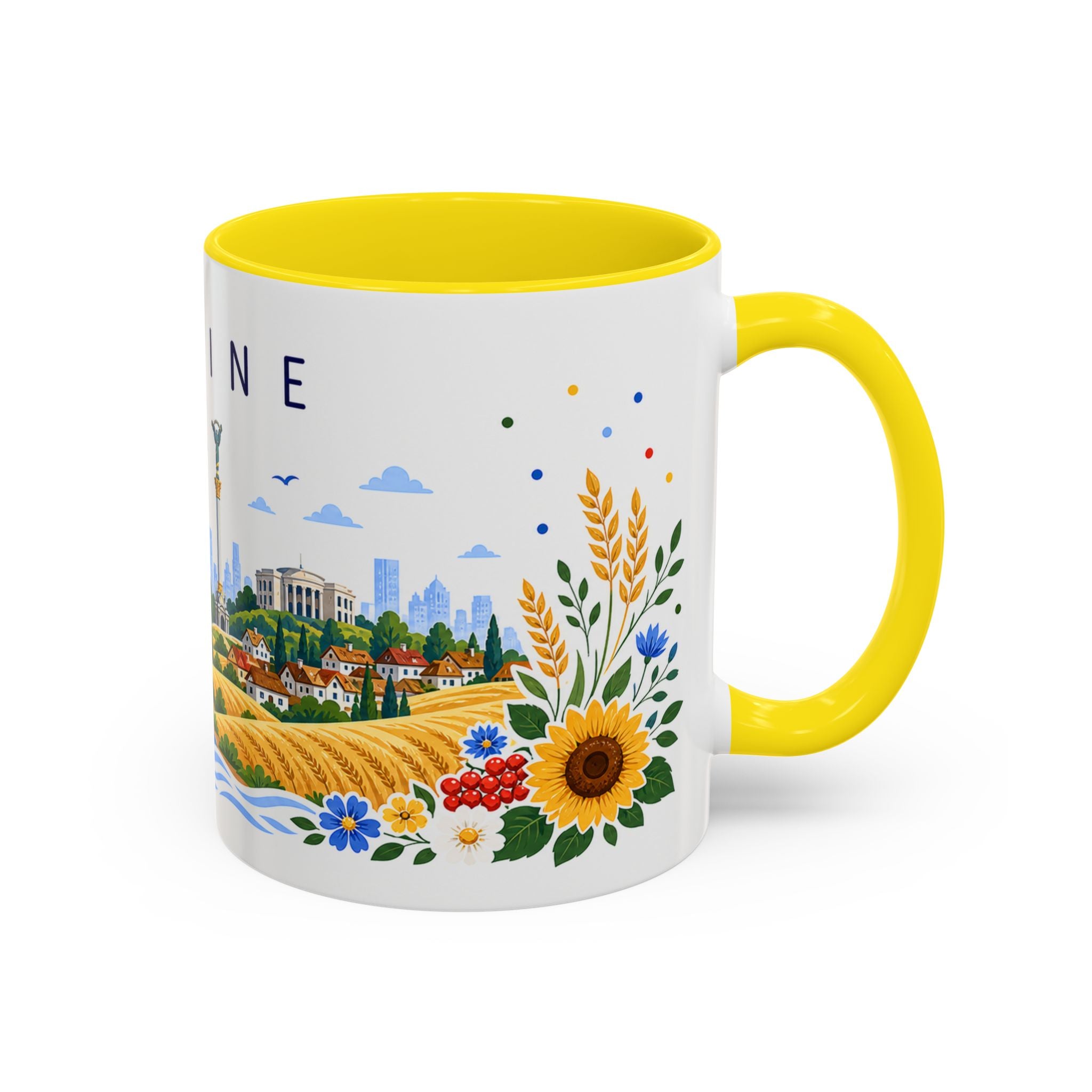 Ukraine Coffee Mug | Travel Souvenir Accent Mug | Place Gift Ceramic Cup 11oz 15oz