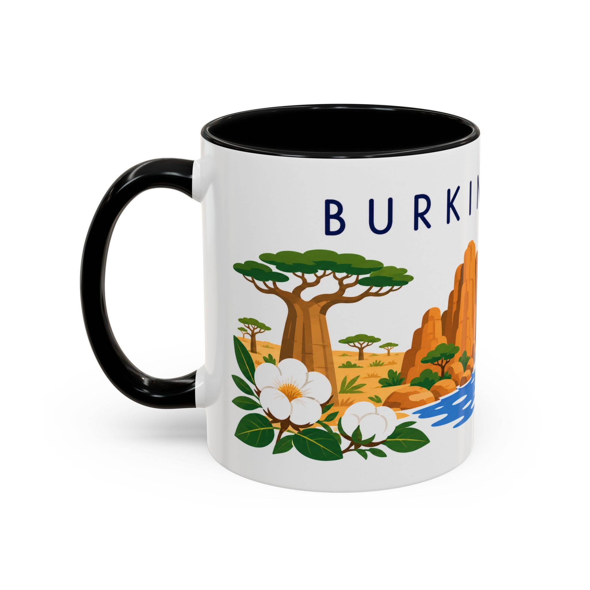Burkina Faso Coffee Mug | Travel Souvenir Accent Mug | Country Gift Ceramic Cup 11oz 15oz