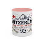 Switzerland Coffee Mug | World Cup Soccer Fan Gift | Accent Color Ceramic 11oz 15oz