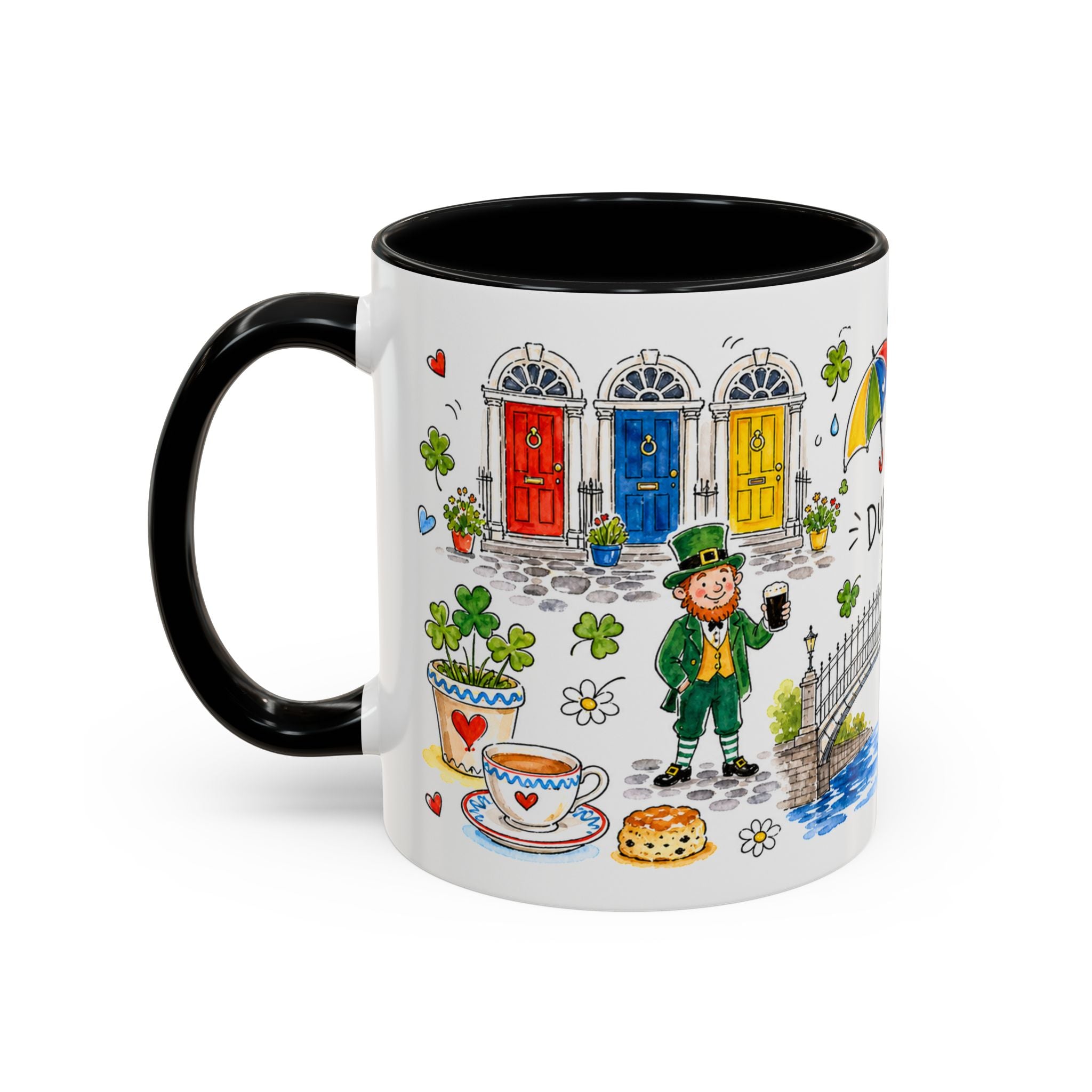 Dublin Travel Mug | European City Souvenir Accent Coffee Mug | 11oz 15oz Ceramic Cup