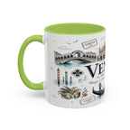 Venice Coffee Mug | Italy Souvenir Travel Gift | Accent Color Ceramic 11oz 15oz
