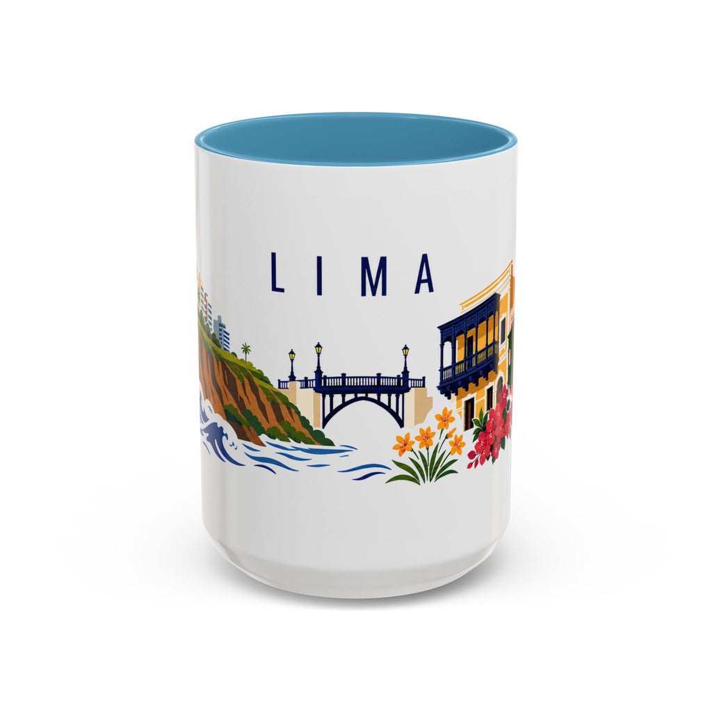 Lima Coffee Mug | Peru Travel Souvenir | Porcelain Decal City Gift | 11oz 15oz Accent Mug