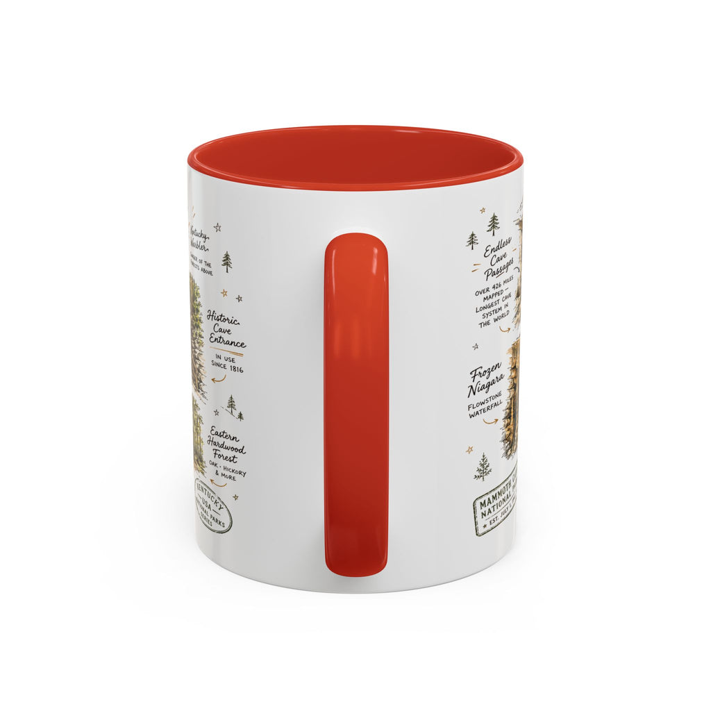 Mammoth Cave National Park Coffee Mug | Kentucky Cave Exploration Hiking Gift | Accent Color Ceramic 11oz 15oz