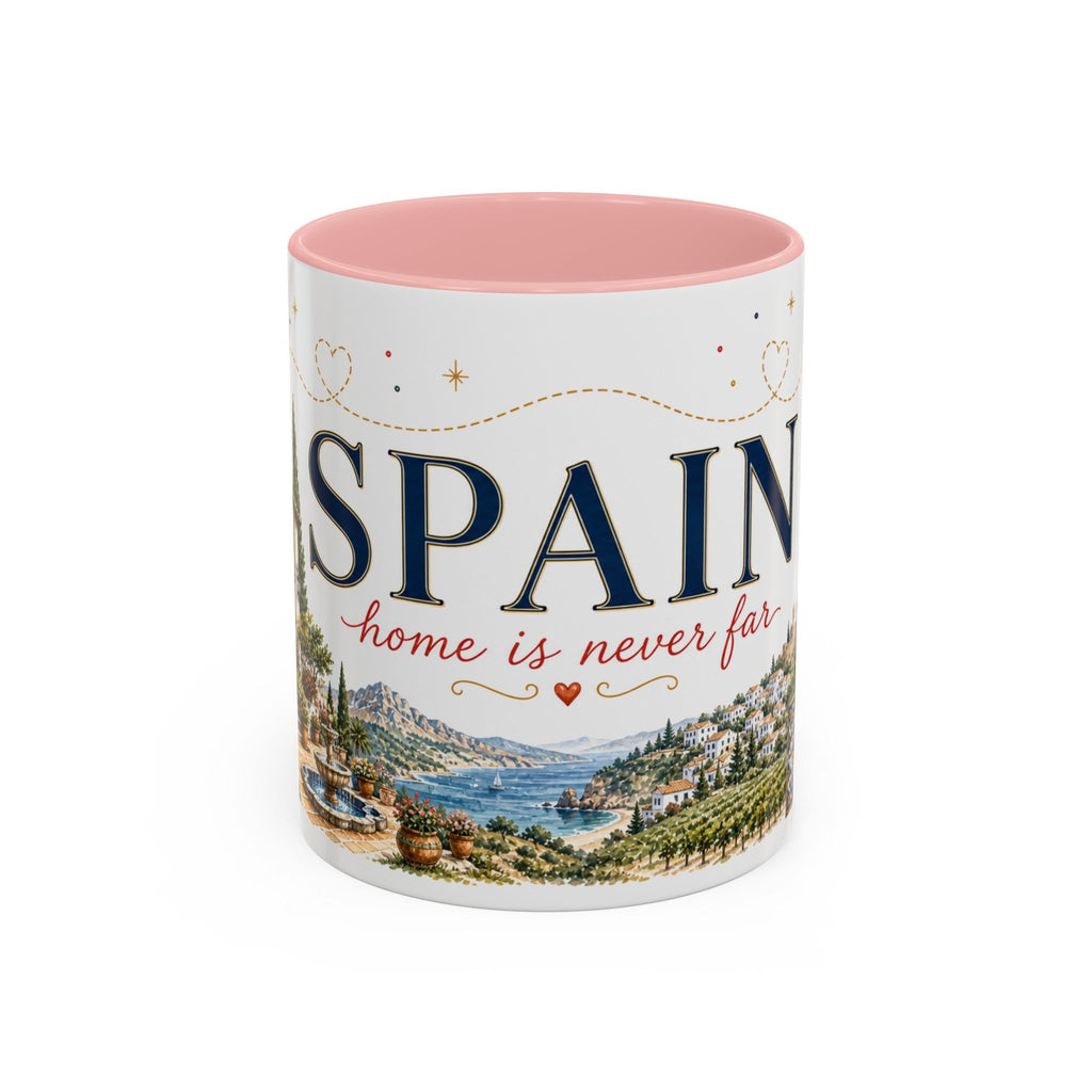 Spain Home Country Mug | Moving Away Gift | Long Distance Friendship | 11 oz 15 oz Accent Mug