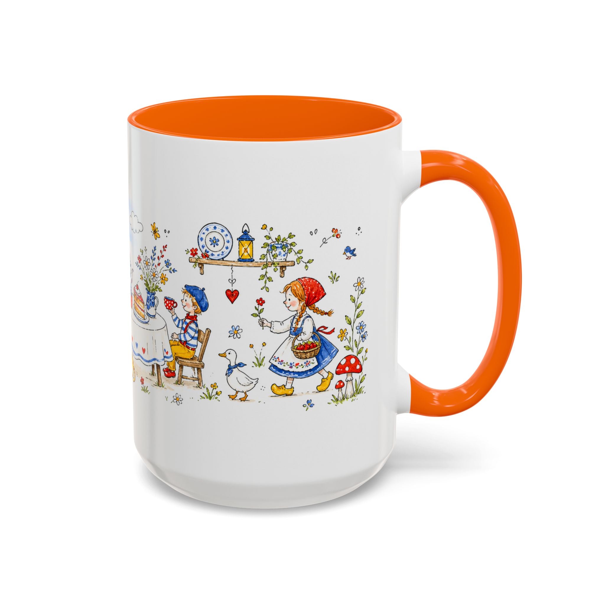 Storybook Cottage Breakfast Mug | Hand Painted Fairy Tale Accent Coffee Mug