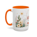 Arizona State Map Mug | Desert Landscape, Botanical Accents, Homesick Gift