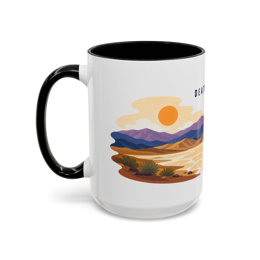 Death Valley National Park Coffee Mug | Solid Color Block Park Souvenir | 11oz 15oz Accent Mug