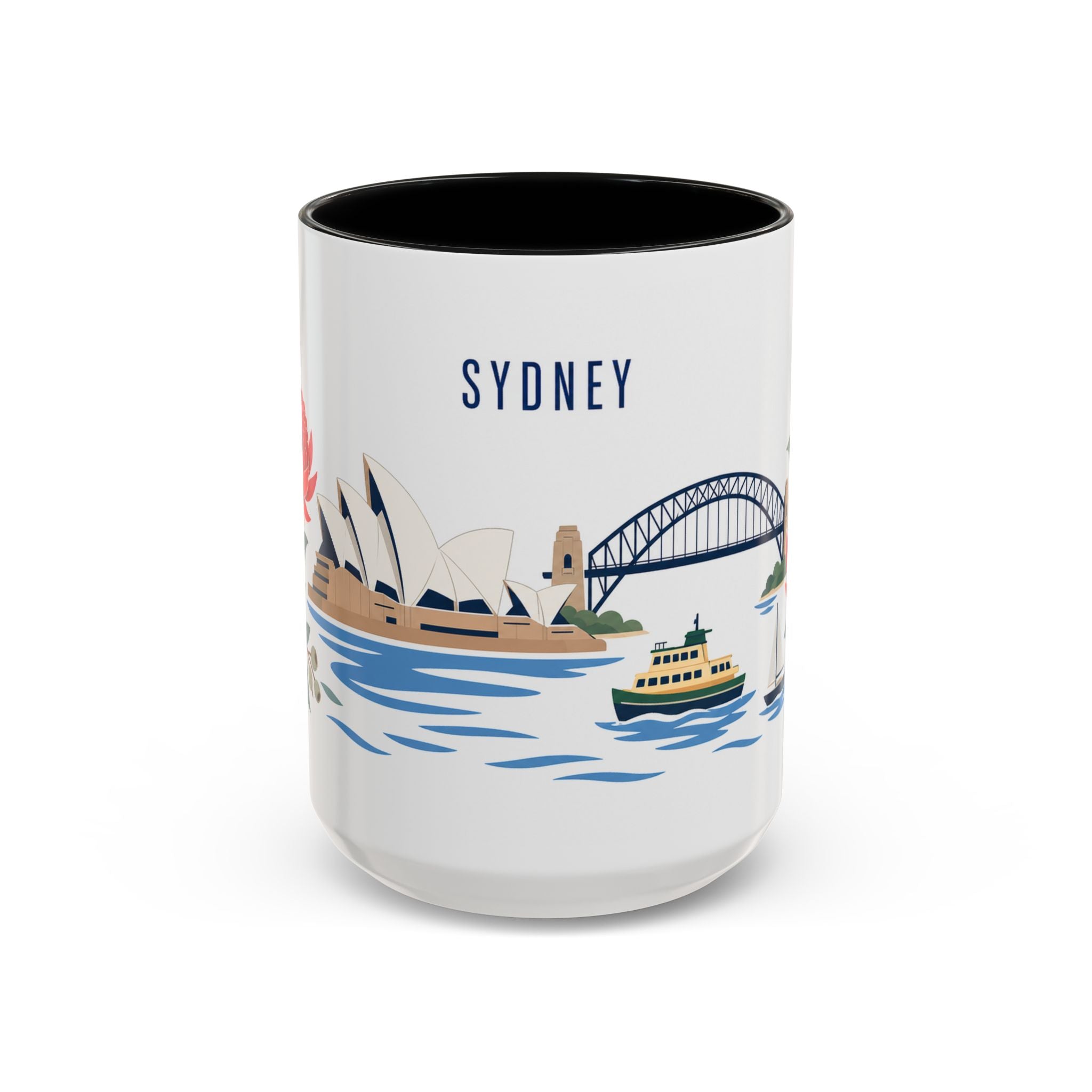 Sydney Coffee Mug | Australia Travel Souvenir | Porcelain Decal City Gift | 11oz 15oz Accent Mug