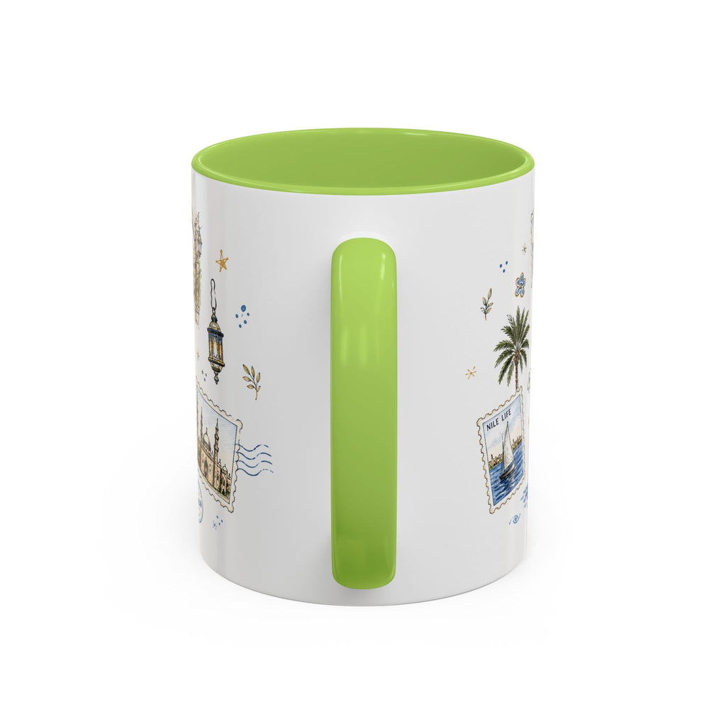 Cairo Coffee Mug | Egypt Souvenir Travel Gift | Accent Color Ceramic 11oz 15oz