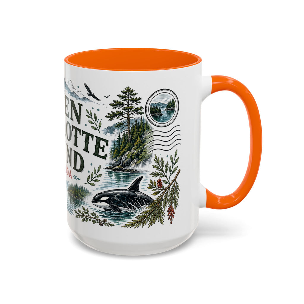 Queen Charlotte Sound Coffee Mug | Travel Destination Souvenir Gift | Accent Color Ceramic 11oz 15oz