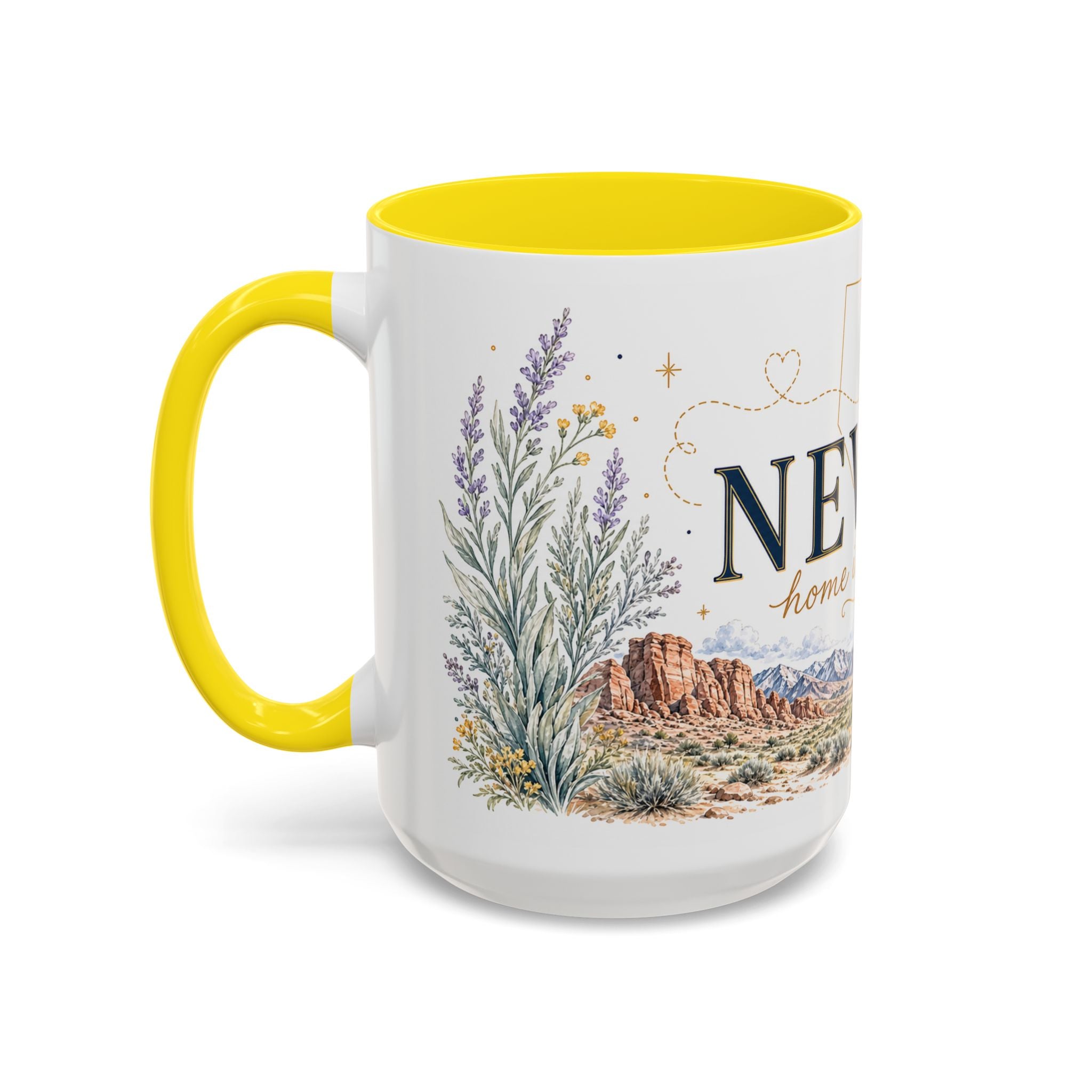 Nevada Home State Mug | Moving Away, Long Distance Friendship Gift | 11oz 15oz Accent Mug