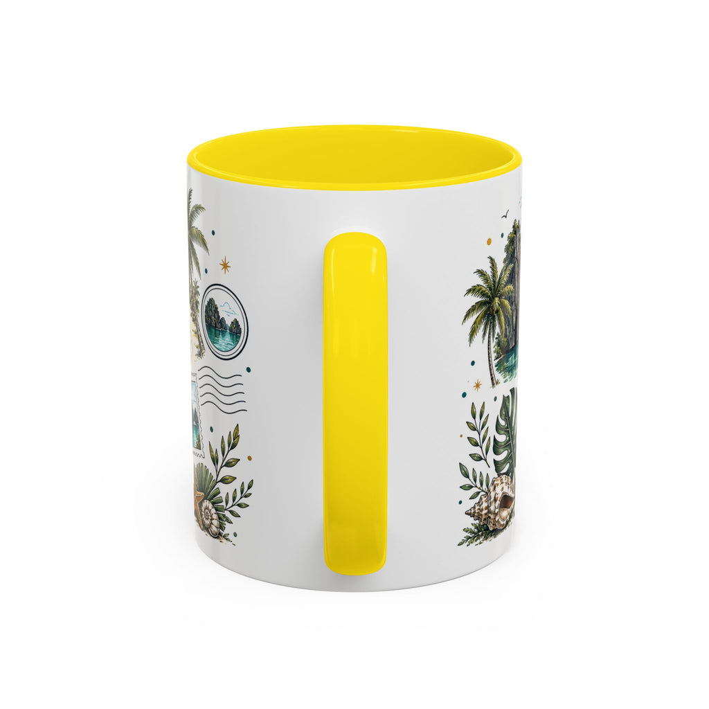 Palawan Coffee Mug | Travel Destination Souvenir Gift | Accent Color Ceramic 11oz 15oz