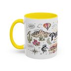 Phoenix Coffee Mug | Arizona Souvenir City Gift | Accent Color Ceramic 11oz 15oz