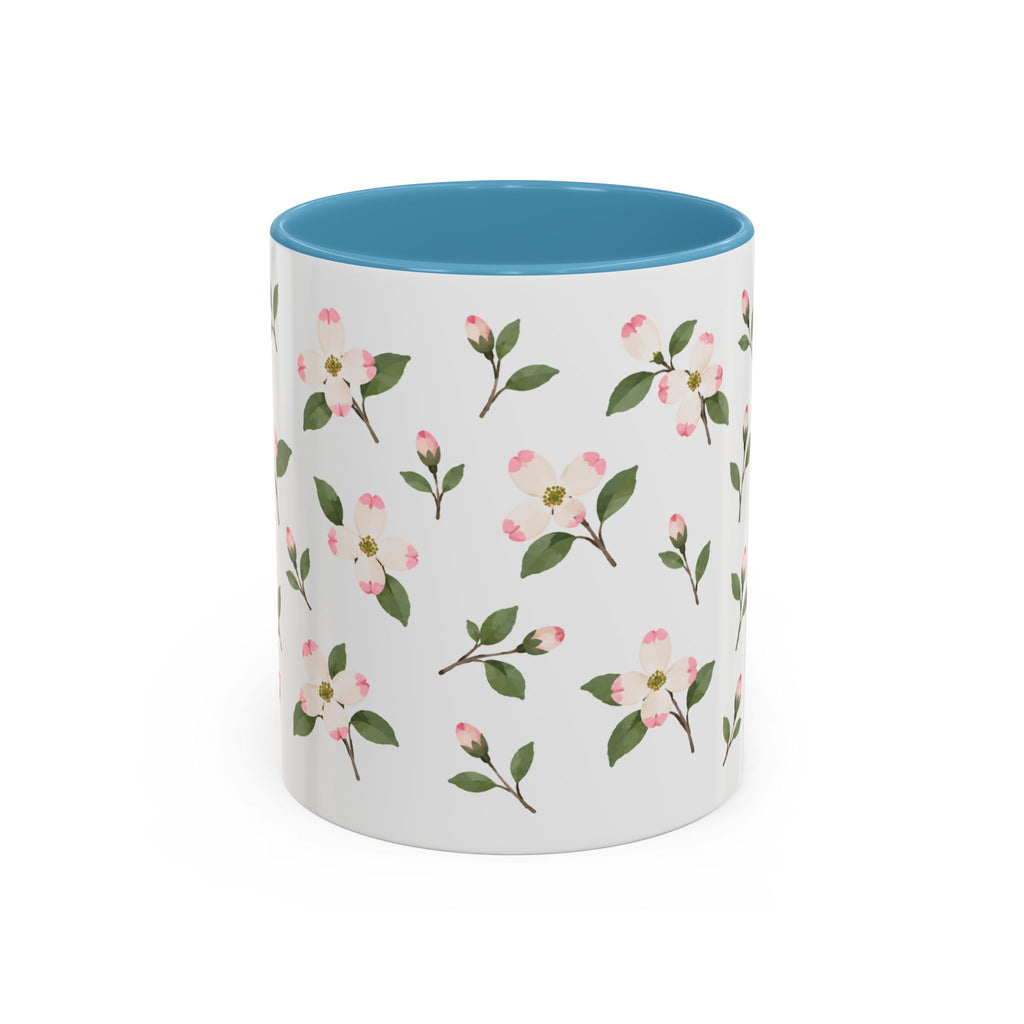 Virginia American Dogwood Mug, State Flower Floral Coffee Cup, 11oz Botanical Gift