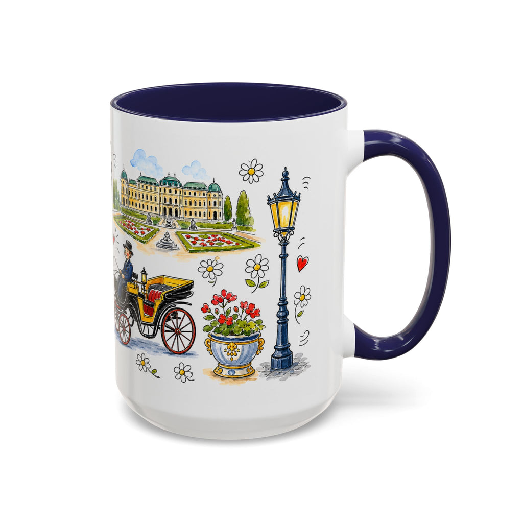 Vienna Travel Mug | European City Souvenir Accent Coffee Mug | 11oz 15oz Ceramic Cup