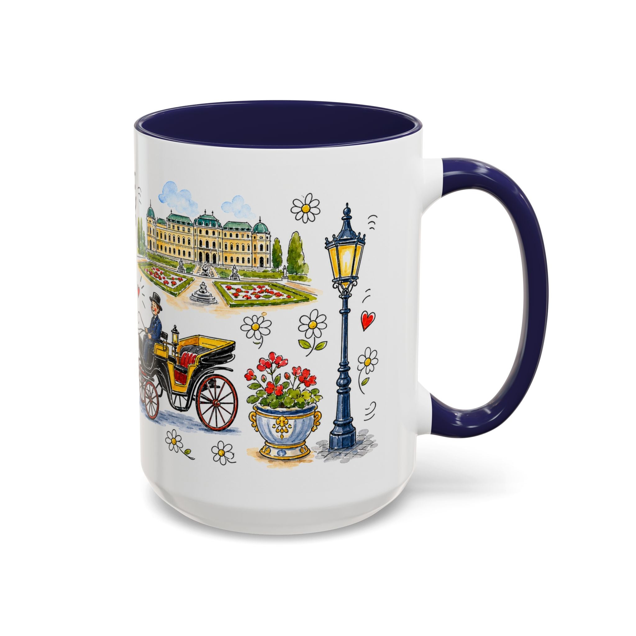 Vienna Travel Mug | European City Souvenir Accent Coffee Mug | 11oz 15oz Ceramic Cup