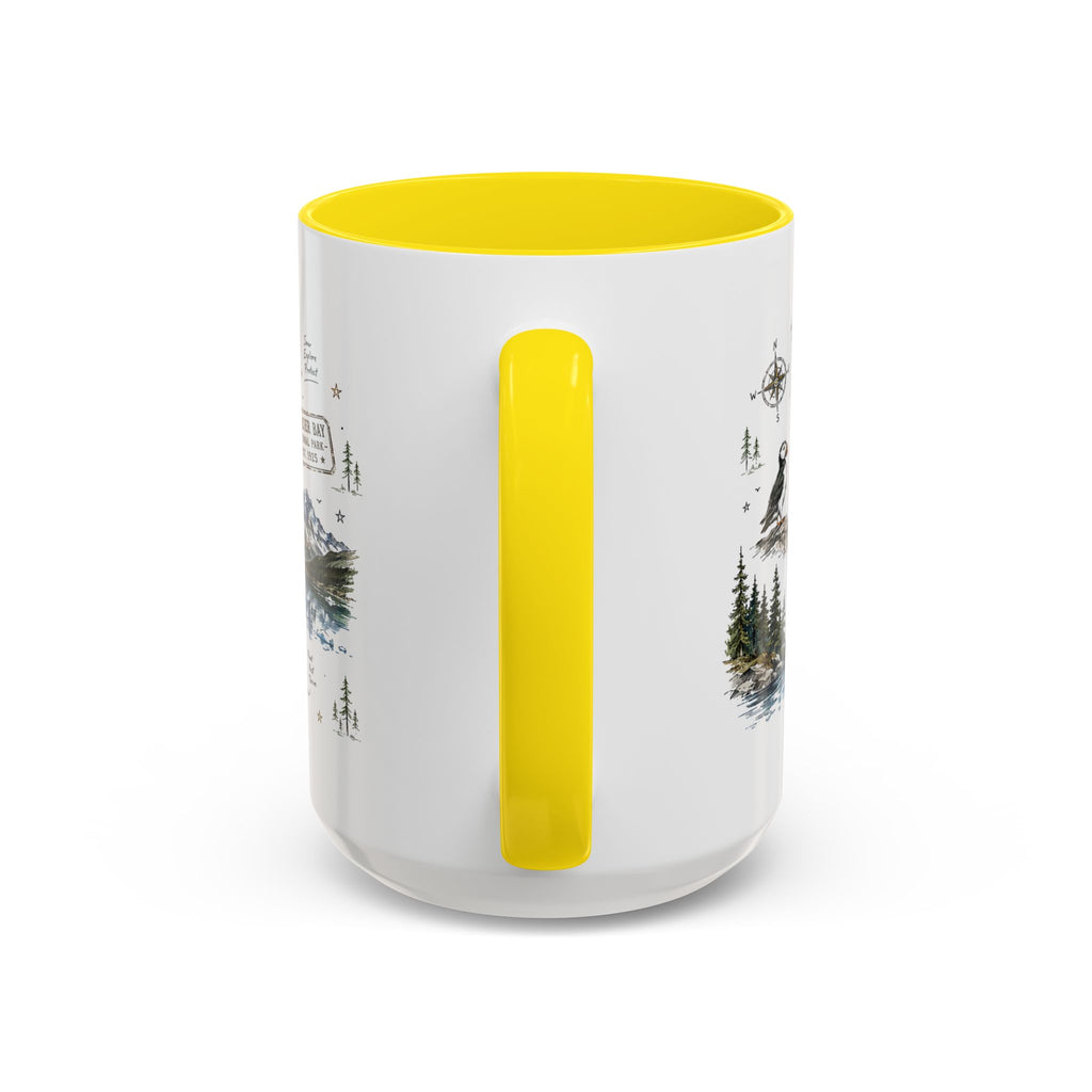 Glacier Bay National Park Coffee Mug | Alaska Wilderness Kayaking Gift | Accent Color Ceramic 11oz 15oz