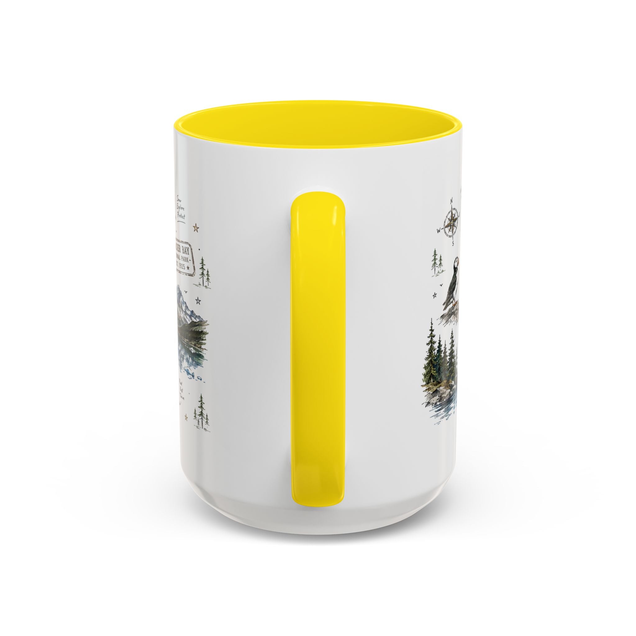 Glacier Bay National Park Coffee Mug | Alaska Wilderness Kayaking Gift | Accent Color Ceramic 11oz 15oz