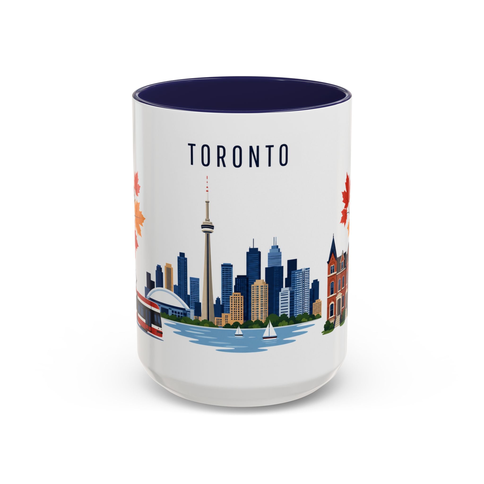 Toronto Coffee Mug | Canada Travel Souvenir | Porcelain Decal City Gift | 11oz 15oz Accent Mug
