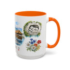 Lucerne Illustrated Travel Mug | City Souvenir Accent Coffee Mug | 11oz 15oz Ceramic Cup