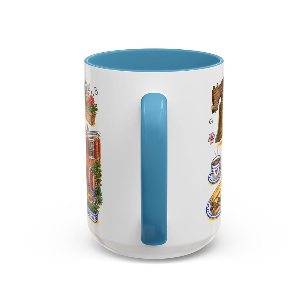 Philadelphia Illustrated Travel Mug | City Souvenir Accent Coffee Mug | 11oz 15oz Ceramic Cup