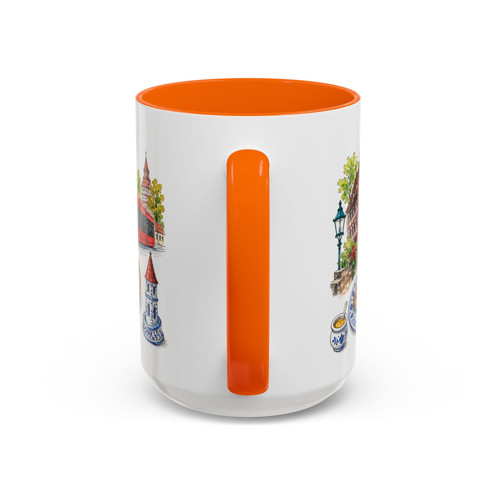 Nuremberg Illustrated Travel Mug | City Souvenir Accent Coffee Mug | 11oz 15oz Ceramic Cup