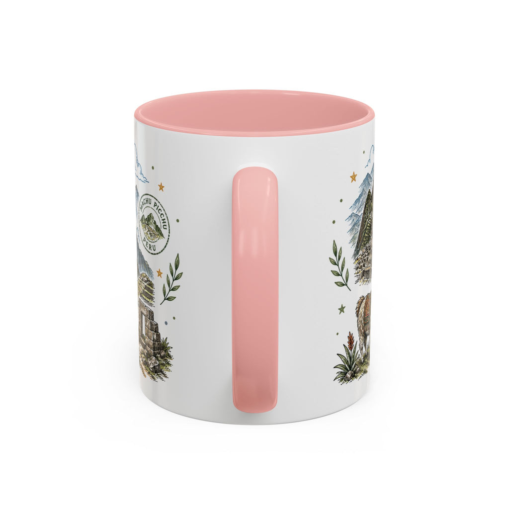 Machu Picchu Coffee Mug | Travel Destination Souvenir Gift | Accent Color Ceramic 11oz 15oz